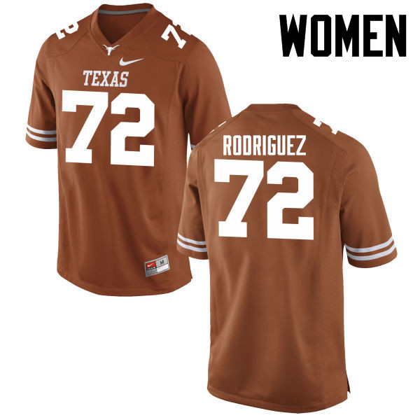 Women #72 Elijah Rodriguez Texas Longhorns College Football Jerseys-Tex Orange